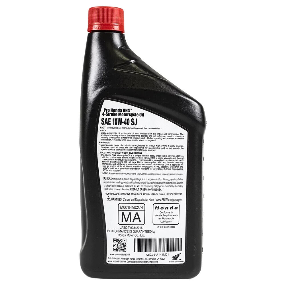 Honda GN4 10W-40 SJ 4 stroke oil (2QT)