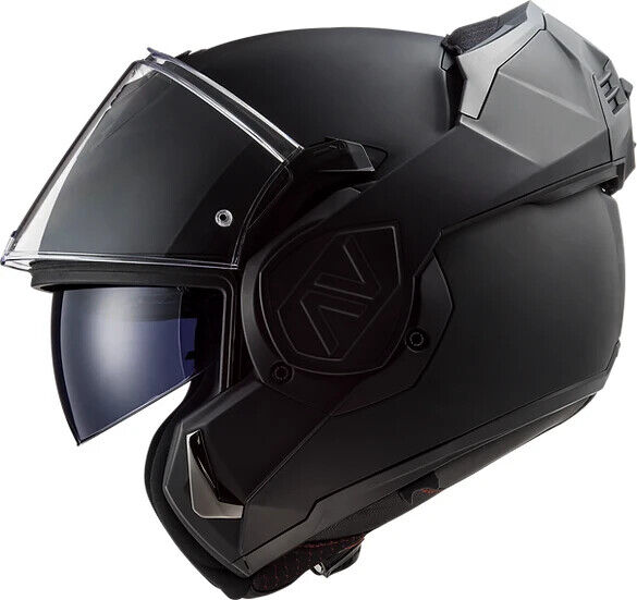 LS2 Helmets Advant Noir Modular Motorcycle Helmet w/SunShield