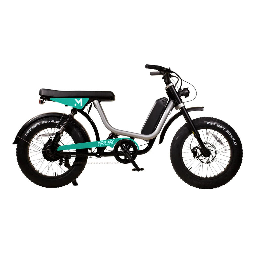 Monday Motorbikes Presidio 750W Electric Bike Teal/Midnight Black