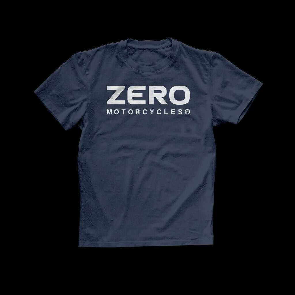 Zero Motorcycles Word Logo T-Shirt Navy