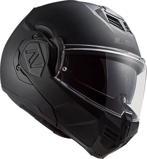 LS2 Helmets Advant Noir Modular Motorcycle Helmet w/SunShield