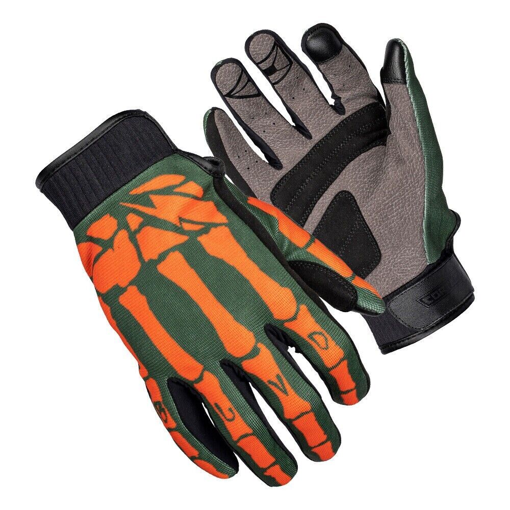 Cortech Hell-Diver Green Textile Motorcycle Riding Gloves Men's