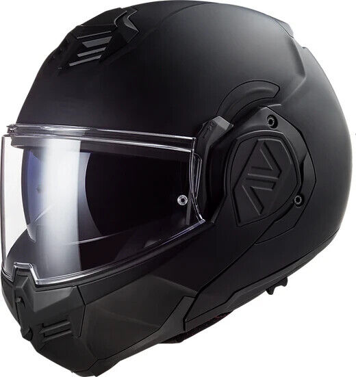 LS2 Helmets Advant Noir Modular Motorcycle Helmet w/SunShield