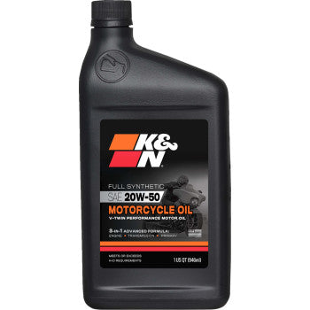 K&N 20W-50 Full Synthetic Oil 1QT