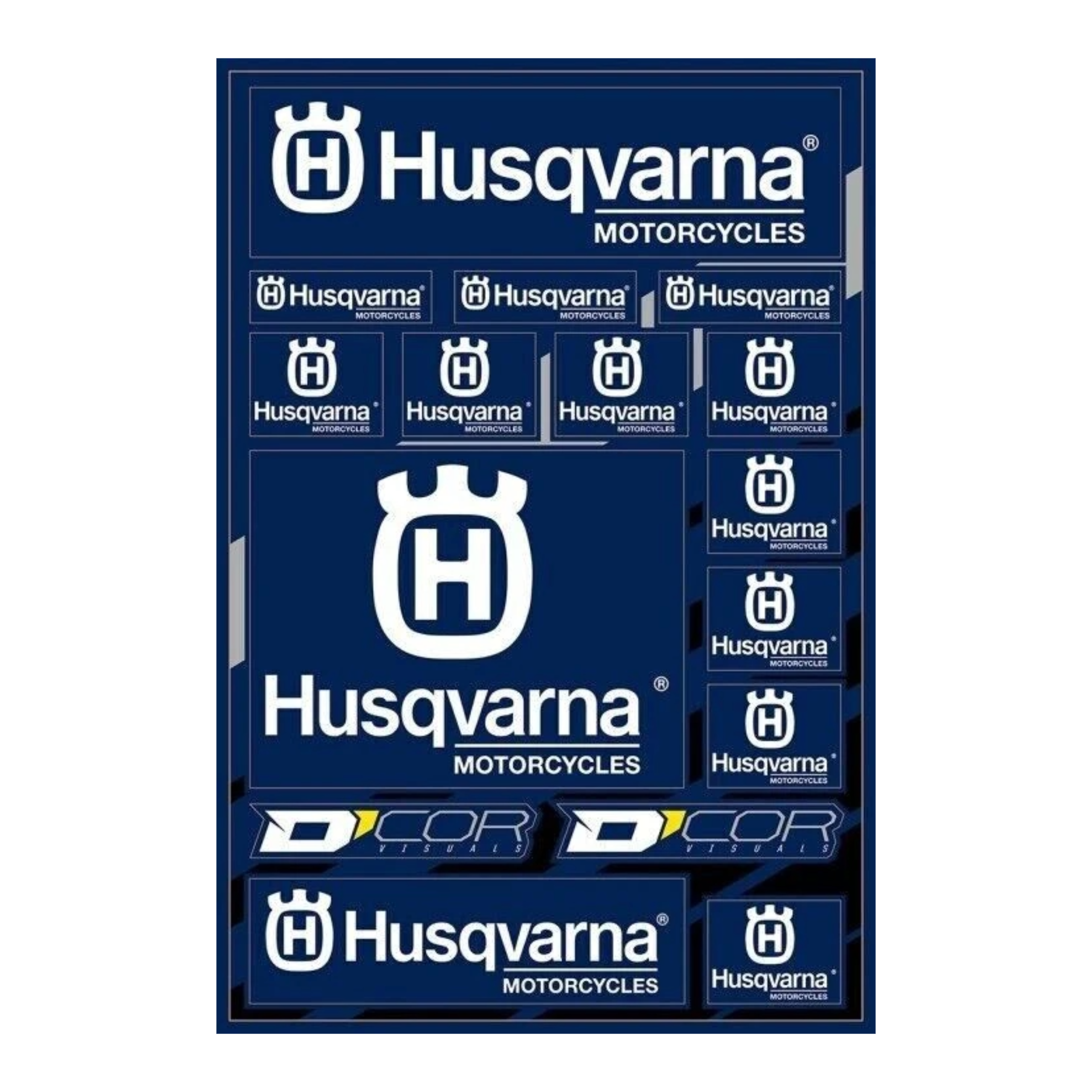 DCOR Universal Husquvarna Decal Sheet