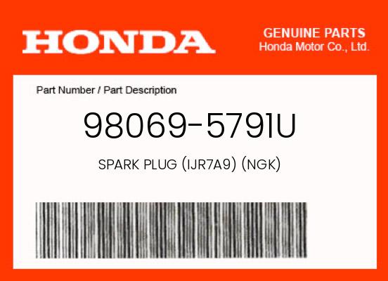 HONDA SPARK PLUG - IJR7A9