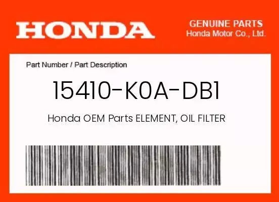 Honda Element Oil Filter 15410-K0A-DB1